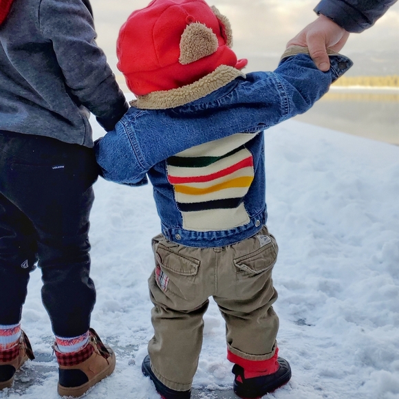 OshKosh B'gosh Other - Oshkosh Pendleton Scrap Woodside Goods Sherpa Denim Jacket Hudson Bay